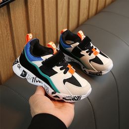 Winter Kids Sports Shoes Children Casual Boys Patchwork Running Sneakers Fashion Autumn Graffiti Girls Student Boots LJ201202