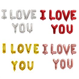 16 Inch I LOVE YOU Alphabet Letters Balloon Valentine's Day Decor Wedding Balloons Banner Birthday Party Decoration Supplies