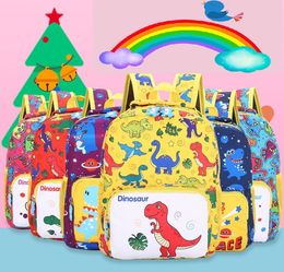 2021 cartoon dinosaur child school bag nylon large capacity study backpack 2-6 years old unisex schoolbag kids shoulder bag