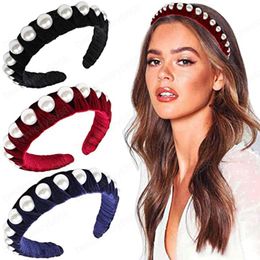 Hair band for Women Velvet Pearl Headbands Hair Accessories Hairbands for Girls No Slip Fashion Cute Headband Gifts