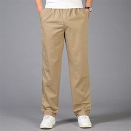 Fashion Summer Men Pants Casual Cotton Long Pants Straight Joggers Male Fit Plus Size M-6XL Luxury Business Trousers Homme 201130
