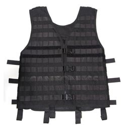 Tactical MOLLE Modular Utility Vest With Breathable Mesh Adjustable Outdoor Molle Vest For CS Wargame Hunting Gear 201214