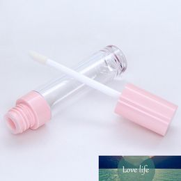 100pcs 6.5ml Clear Lip gloss Tubes Makeup Lipstick Lip glaze Refillable Bottle Pink Cap Transparent Lip Gloss Bottle Stoppers