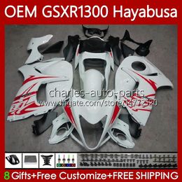 OEM Body For SUZUKI Hayabusa GSXR-1300 GSXR1300 08 09 10 11 12 13 77No.74 GSXR 1300 CC 1300CC 2014 2015 2016 2017 2018 2019 Red white GSX R1300 08-19 Injection Fairing