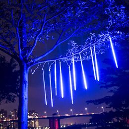 Waterproof Outdoor Lighting 30 50cm Meteor Shower Rain Tubes LED Christmas String Light 110V 220V for Party Garden Tree Decor Y201020