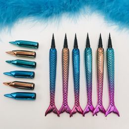 Mermaid Eyeliner Pen Lash Adhesiv for Full Strip Eyelashes Makeup False Eye Lashes Glue Pencil Strong Glues Long Lasting Eyelash Eyeliners