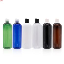 500ML Empty PET Bottles Plastic With Disc Top Cap Makeup Personal Care Shampoo Bottle Screw Lid Cosmetics Containershigh qualtity