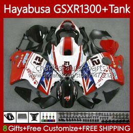 Body Kit For SUZUKI Hayabusa GSXR 1300CC 1300 CC 2002 2003 2004 2005 2006 2007 74No.110 GSX-R1300 Red white blue GSX R1300 GSXR-1300 96-07 GSXR1300 96 97 98 99 00 01 Fairings