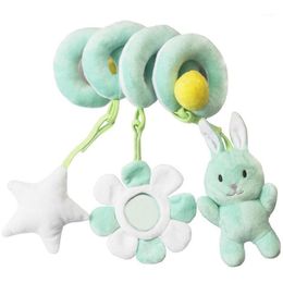 Stroller Parts & Accessories Rattles Mobile To Bed Baby Toys Cute Crib Spiral Born 012 Months Educational Cartoon Animals Soft Infant Rattle