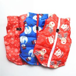 Warm Dog Clothes Christmas Small Dogs Cotton Coat Traction Buckle Puppy Jacket Thick Pet Vest Dog Supplies 23 Designs YG893