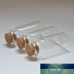 10pcs Mini Wishing Glass Bottles Cork Stopper Empty Cute Transparent Glass Bottle 10ml Jars Vials