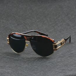 Luxury glasses metallic half-frame sunglasses for women outdoor UV protection visor large face unisex chameleon