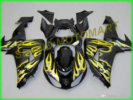 ABS plastic fairing set kit for Kawasaki ninja ZX10R 06 07 injection Moulded fairings ZX10R 2006 2007 KA21