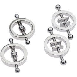 1Pair Bondage Screw Nipple Clamps Breast Clips Sexy Nipple Stimulator Erotic Toys Sex Slave Restraints for Couple Adult Games