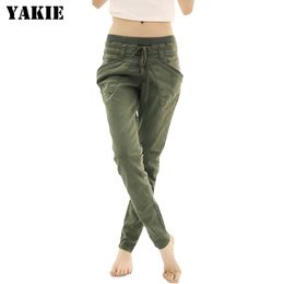 Plus size S-XXXL spring summer women's harem pants loose casual trousers cotton linen elastic high waist women pants 201106