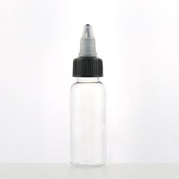 Empty 30ml 50ml 60ml 80ml 100ml 120ml Clear Plastic Cosmetic Water Bottle with Twist Sharp Mouth Lid,Cheap Transparent Essential Oil Massage Oil Bottle Freeship