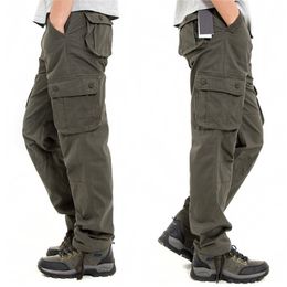 Men's Cargo Pants Mens Casual Multi Pockets Military Large size 44 Tactical Pants Men Outwear Army Straight Slacks Long Trousers 201116