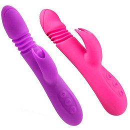 NXY Vibrators Rabbit Vibrator Female Women Sex Toys Products Swing Rotation Vibration Stimulate Vagina Clitoris G-spot Dildo with Heating 0105