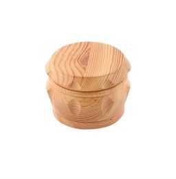 Newest Wooden Drum Grinder Wood Matel Herb Grinders 2 Type 40mm/50mm/63mm 4 Layers Tobacco Grinder Cursher Grinder SEA SHIPPING ZZC4061