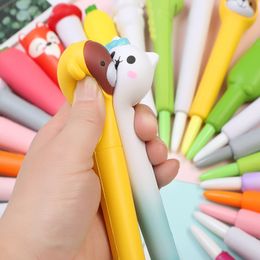 Cartoon Decompression pen Soft Pinch gel pens Student Writing Pen School Office Supplies Stationery Gift