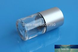10/30/50pcs 10ml Clear Glass Empty Nail Polish Bottle Container With A Lid Brush, Nail Gel Bottles With Black/Silver Cap