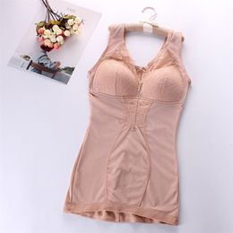 Velvet Body Shaper Slimming Underwear Women Woman Ring Long Bra Vest Adjust Abdomen Beautiful Body LJ201209