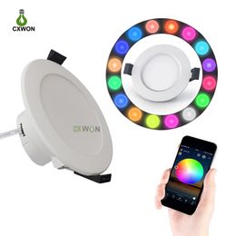 LED Downlight Wifi Tuya Smart APP Dimming Round Spot Light 7W 9W RGB Colour Changing Indoor Panel Light Work with Alexa Google Home