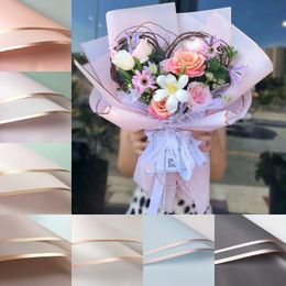 Florist Wrapping Paper 20pcs/lot 58X58CM Flower Bouquet Waterproof Supplies Wedding Valentine Flower Bouquet Gift Wrap Decor KKF3573