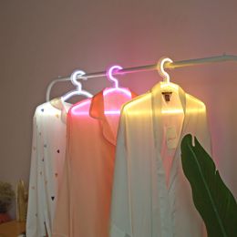 Creative Led clothes hanger neon light Clothes Hangers ins lamp proposal romantic wedding dress decorative clothes-rack T9I00950