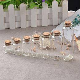 50pcs 10ml 15ml 20ml 25ml 30ml 40ml Glass Bottles with Cork Empty Jars Containers Vial Crafts Free Shippinghigh qualtit
