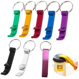 Aluminium alloy beer wine Opener Creative multi function Bottle Opener Metal Bar Tools 2-in-1 opener with key-chain T9I00917