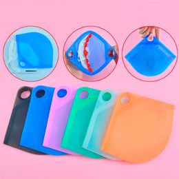 Face Masks Silicone Organiser Dustproof Mouth Masks Cover Holder Moisture Proof Container Mask Storage Box for N95 Mask 6 Colour YG693