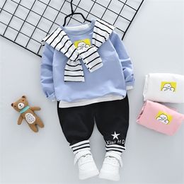 HYLKIDHUOSE Autumn Baby Girls Boys Clothing Sets Newborn Infant Clothes Bear Tops Pants Children Kids Casual Costume