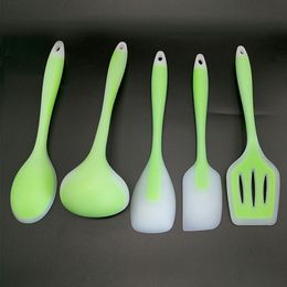 5 Pcs / Set Silicone Kitchen Cooking Utensil Set Heat Resistant Cooking Non-Stick Baking Tools utensilio de cozinha