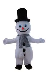 Cute Snowman Mascot Costumes Halloween Fancy Party Dress Cartoon Character Carnival Xmas Easter Advertising Birthday Party Costume Outfit