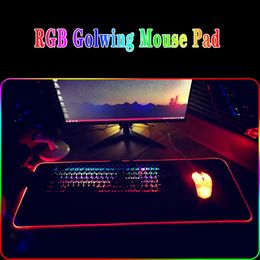 Gaming Mouse Pad RGB LED Glowing Colorful Large Gamer Mousepad Keyboard Pad Non-Slip Desk Mice Mat 7 Colors for PC Laptop on Sale