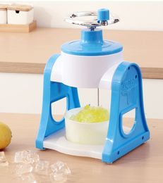 Home kitchen Manual Ice Crusher Hand Ice Shaver Machine Shaved Ice Snow Cones Snow Flakes Maker Crusher