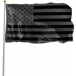 3x5ft Black American Flag Polyester No Quarter Will Be Given US USA Historical Protection Banner Flags 90*150cm Double-Sided Indoor Outdoor Festive Party Supplies