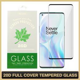 note 8 tempered glass Canada - 20D Full Curved Tempered Glass for Samsung Note 20 Ultra Huawei Strong Smooth Screen Protector for OnePlus 7 8 Pro with Retail Package