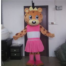 Halloween girl leopard Mascot Costume High quality Cartoon Plush Anime theme character Adult Size Christmas Carnival Birthday Party Fancy Dress