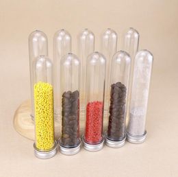 70ML Empty Plastic Candy Bottle PET Clear Test Tube with Screw Aluminium Cap for Milk Tea#812