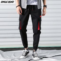 SingleRoad Hip Hop Joggers Men Fashion Harem Pants Multi-pocket Ribbons Man Sweatpants Streetwear Casual Mens Pants LJ201007