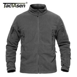 TACVASEN Men Winter Fleece Jacket Warm Military Tactical Jacket Men's Thermal Jacket Coat Autumn Army Clothing Plus Size 201104