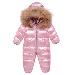children clothing winter overalls for kids down jacket boy outerwear coat thick snowsuit baby girl clothes parka infant overcoat LJ201007