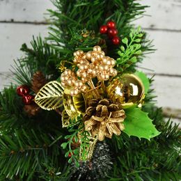 Fake Pine Fruit Artificial Christmas Flower Branch Christmas Decorations for Home New Year Party Xmas Tree Decoration Flowers