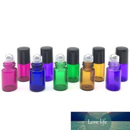 5Pcs/Lot Essential Oil Roller Bottles 1ml 2ml 3ml 5ml 10ml Sample Test Roller Essential Oil Vials with Stainless Steel