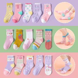 5Pairs/lot 1-12Y Infant Baby Socks Baby Socks for Girls Cotton Cute Newborn Boy Toddler Socks Baby Clothes Accessories G220223