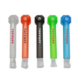 TOPPUFF Acrylic Bong Portable Screw-on Water Pipe Glass Hand Smoking Pipes Tobacco Hookah Herb Holder 6 Colours Free Shipping