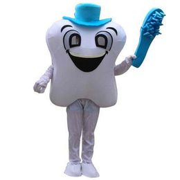 2019 Discount factory sale Teeth and blue Toothbrushes Mascot Costumes Cartoon Character Adult Sz