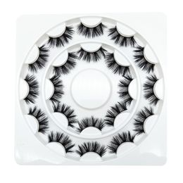 10 Pairs of False Eyelashes 5D Thick Curl Multi-Layer Lashes